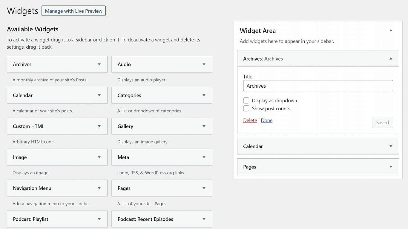 Recuperar los Widgets clásicos